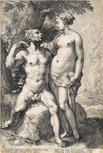 JAN SAENREDAM (after Goltzius) Three Paired Gods and Goddesses